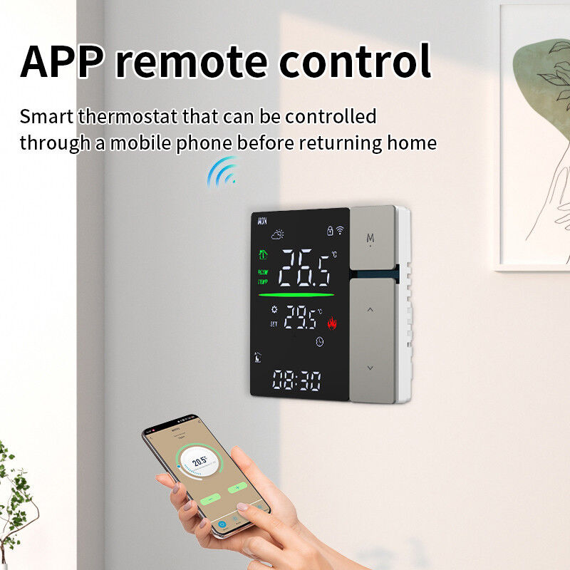 SIXWGH Controller de termostato WiFi inteligente para calefacción de agua Control de temperatura con pantalla táctil LED