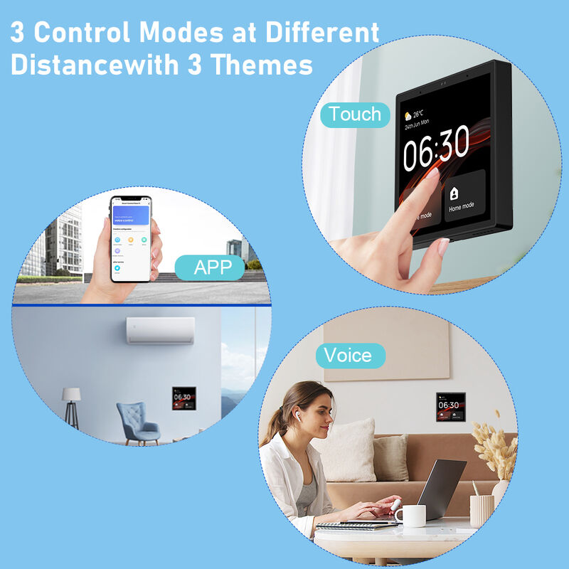 SIXWGH 4 pulgadas de pantalla táctil panel de control de hogar inteligente Alexa Tuya Gateway incorporado Zigbee 3.0 Hub Control de voz AIoT montado en la pared