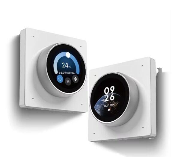 Panel de control inteligente para el hogar SIXWGH con perilla giratoria y pantalla táctil, funciona con la aplicación Tuya Smart Life para control de escenas HVAC, automatización del hogar en EE. UU./UE