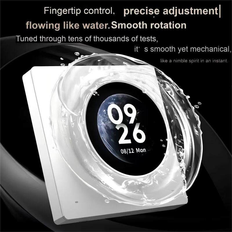 Panel de control inteligente para el hogar SIXWGH con perilla giratoria y pantalla táctil, funciona con la aplicación Tuya Smart Life para control de escenas HVAC, automatización del hogar en EE. UU./UE
