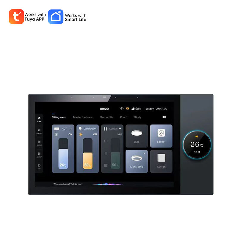 SIXWGH Lujo Actualización 10-pulgadas Panel de Control Hogar Inteligente Tuya WiFi Zigbee Gateway App Música de Fondo por Voz Múltiples Escenarios Barra