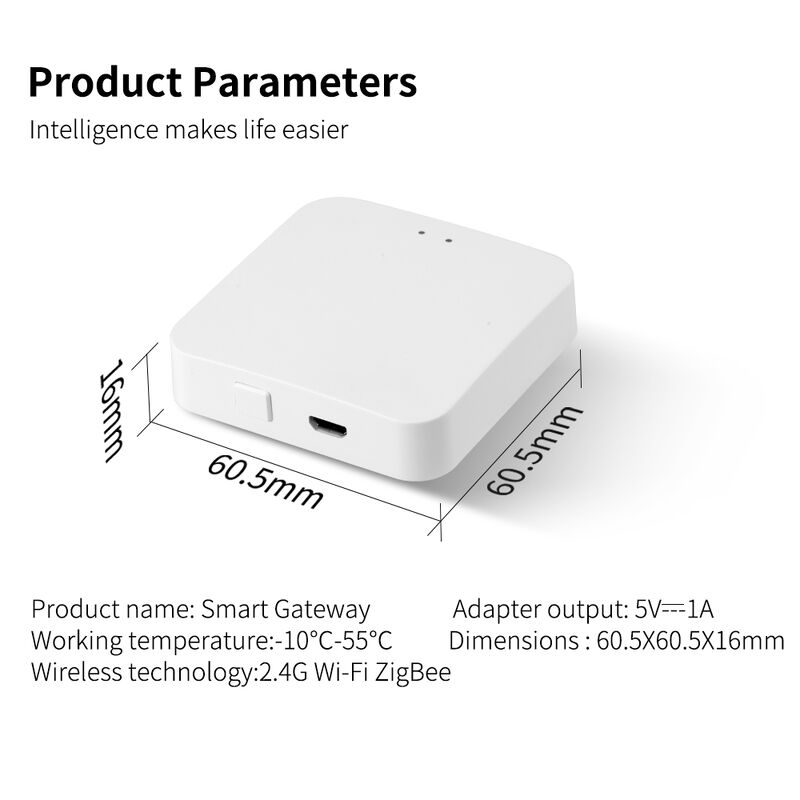 SIXWHG Tuya Smart Life Alexa Smart Home Gateway Hub Multifuncional Control de inteligencia de toda la casa para dispositivos Zigbee Bluetooth