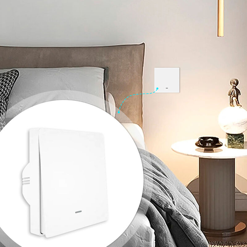 Tuya WiFi Smart Wall Switch – 1/2/3 Gang Touch Control, Voice & App Remote, Timer Function, Multi-Control Association, Neutral Wire Required, 10A 2000W, Works with Alexa Google Home Yandex Alice