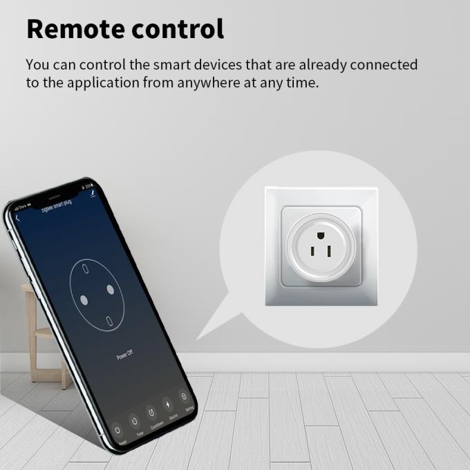 Zócalo al aire libre inalámbrico elegante de Zigbee de la automatización casera del enchufe de pared de Wifi del enchufe de los E.E.U.U. 2