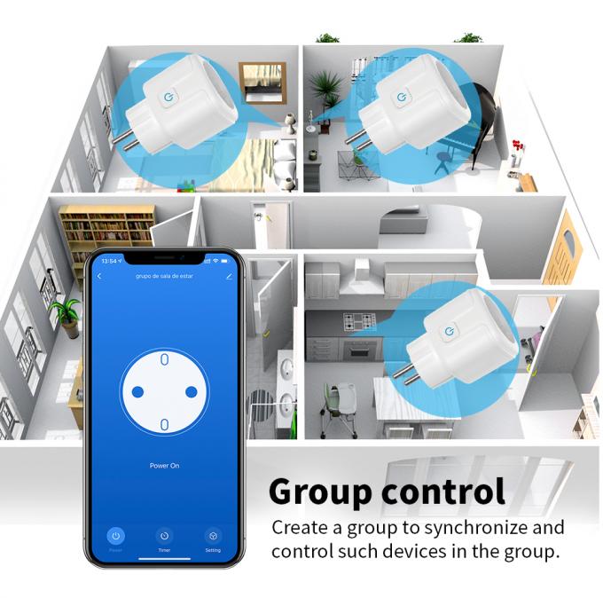 Zócalo remoto del interruptor de Tuya Smart Wifi del enchufe de la UE del zócalo de la bombilla de Zigbee 3