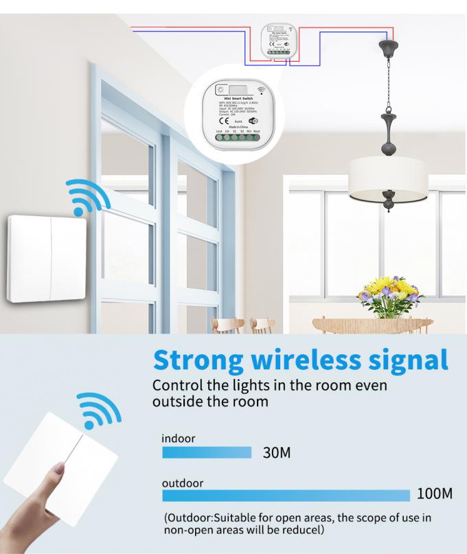 Interruptor elegante teledirigido del contador de tiempo del App de Tuya del interruptor de SIXWGH 16A WIFI 11
