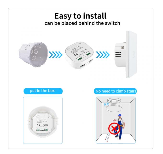 tipo inalámbrico interruptor de la luz remoto autopropulsado del interruptor 86 de la pared 16A de la prenda impermeable 5