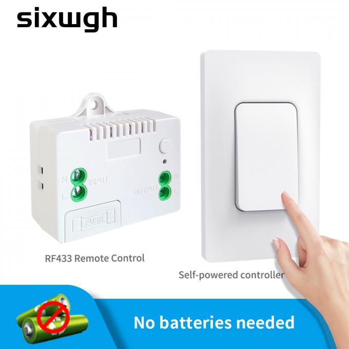 La pared inalámbrica de SIXWGH 433Mhz cambia el interruptor de la luz teledirigido impermeable autopropulsado 1