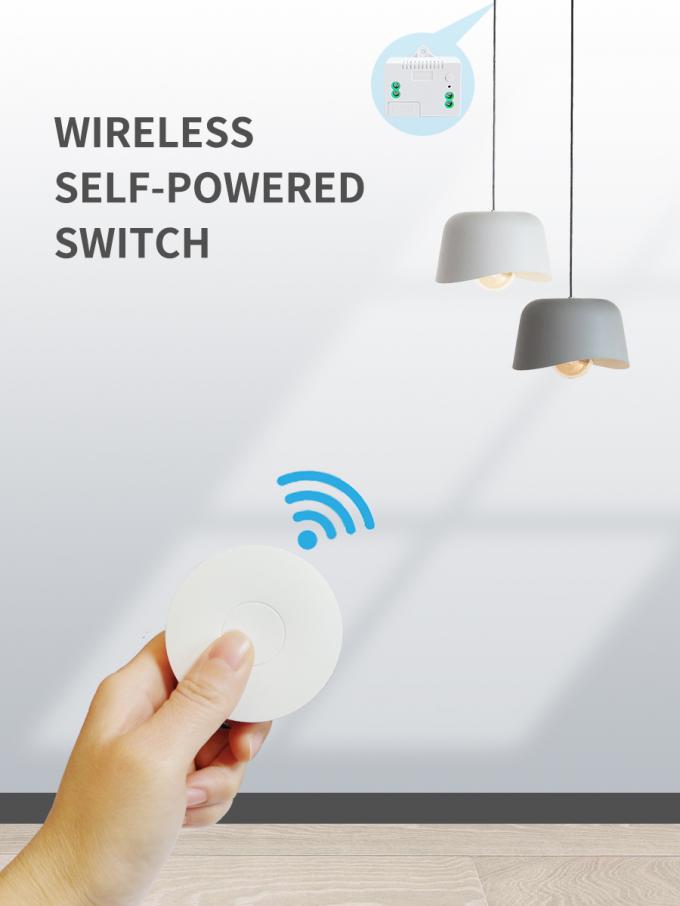 Interruptor impermeable autopropulsado de Switch Wall Light del control remoto de RF433Mhz 0