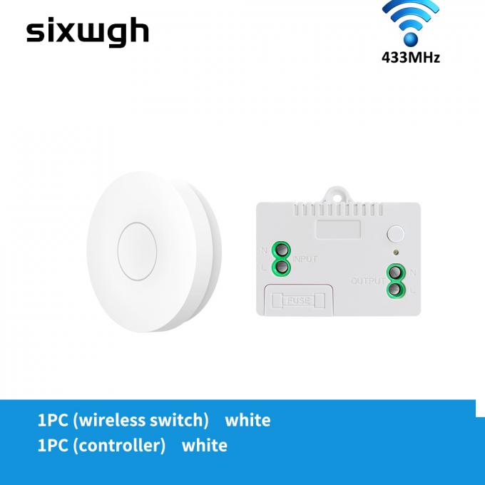 Interruptor impermeable autopropulsado de Switch Wall Light del control remoto de RF433Mhz 6