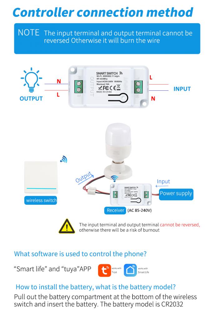 Cámara video del timbre WIFI del interruptor inalámbrico elegante de Tuya 19