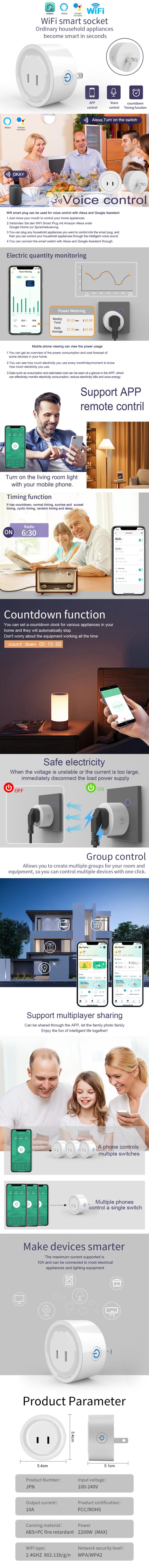 zócalo elegante al aire libre remoto inalámbrico de Tuya Zigbee del sistema de seguridad del interruptor del zócalo 2.4GHz 0