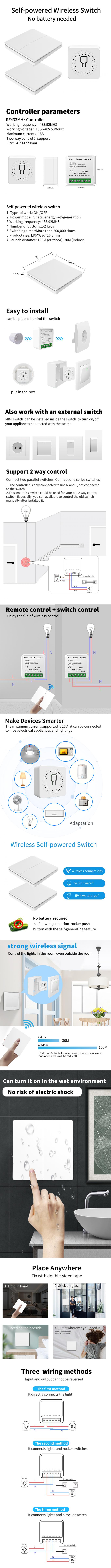 Botón elegante elegante Homekit del interruptor 2A 250V de Zigbee de la prenda impermeable IP44 0