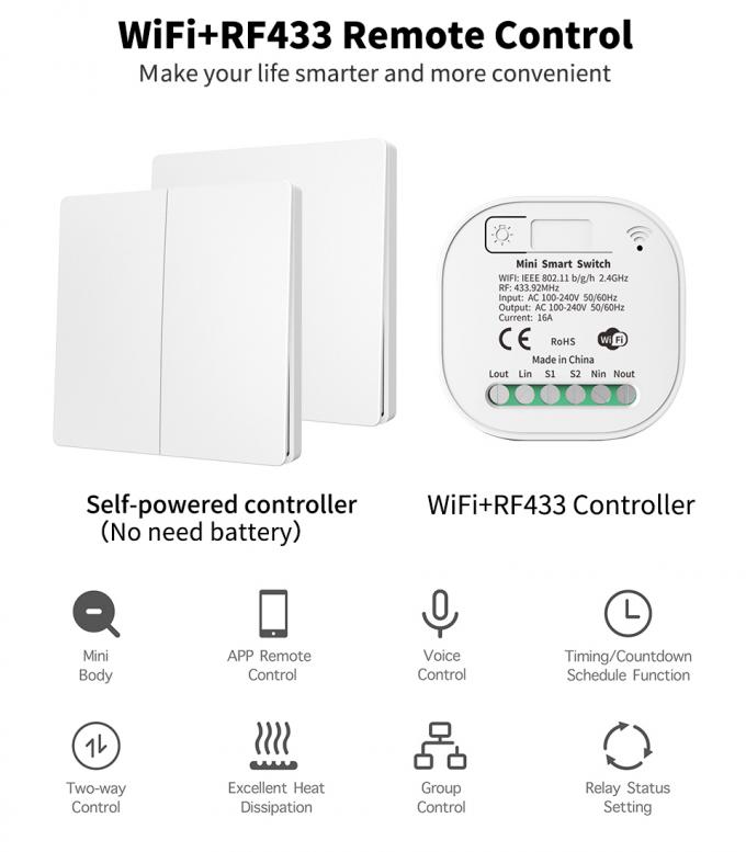 Prenda impermeable elegante inalámbrica del interruptor IP44 del interruptor 2.4GHz de Zigbee 0